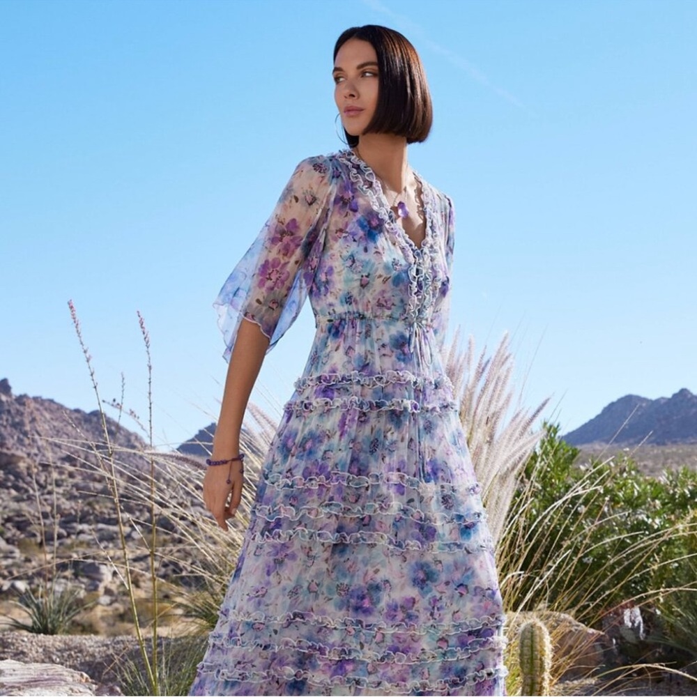 Johnny Was Glinda silk Maxi Dress NWT